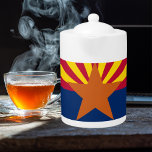 State of Arizona Flag Teapot<br><div class="desc">The Arizona State Flag has thirteen red and yellow rays on the top half, and blue on the lower half, with a copper star in the center. Adopted on February 27, 1917. This looks good on any product and makes a wonderful travel keepsake. ⭐PERSONALIZE this template with your artwork. ⭐EDIT...</div>