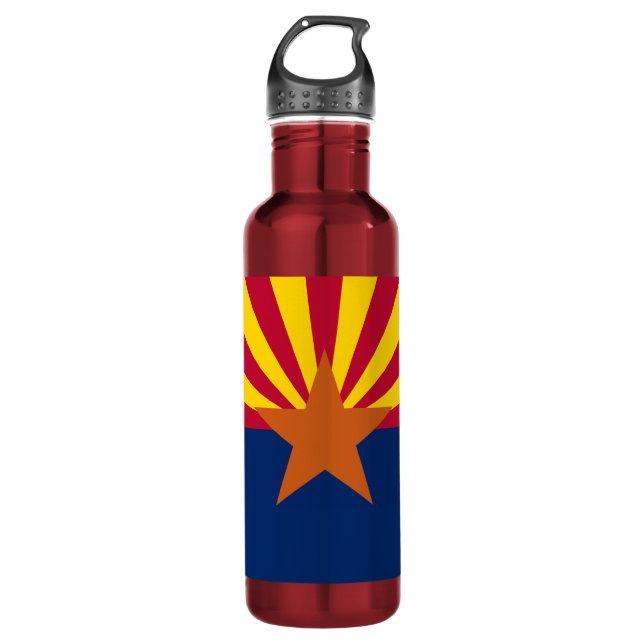  State of Arizona Flag Water Bottle (Front)