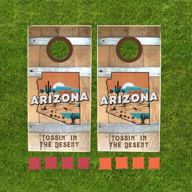 State of Arizona Rustic Cornhole Set (Creator Uploaded)