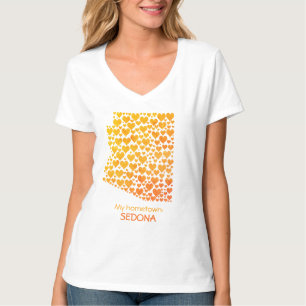 State of Arizona Silhouette Hearts & Hometown T-Shirt