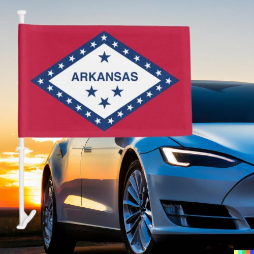 State of Arkansas Car Flag