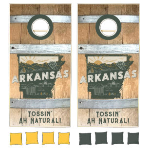 State of Arkansas Rustic Cornhole Set