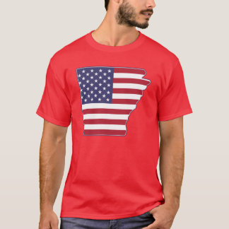 State of Arkansas USA American Flag Patriotic Over T-Shirt