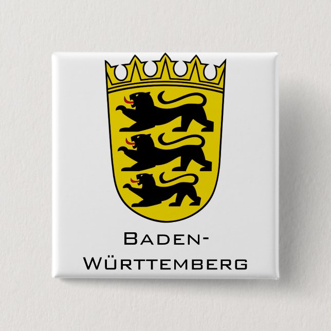 State of Baden-Württemberg Grand Coat of Arms Art Button (Front)