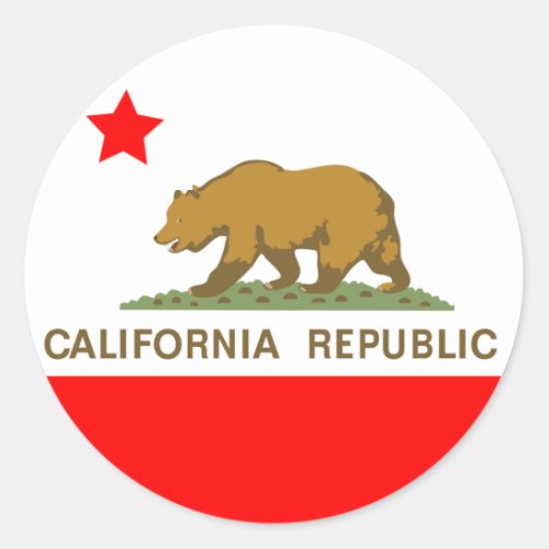 State of California Classic Round Sticker