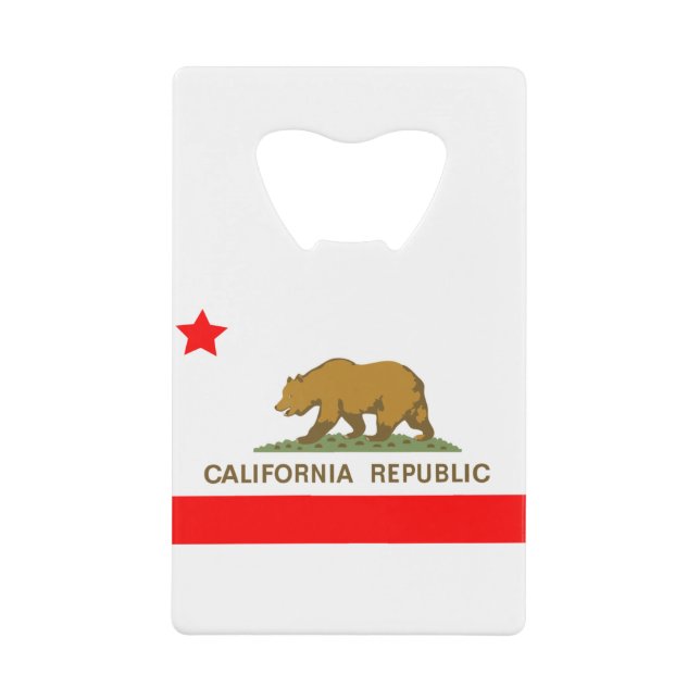 State of California Flag Credit Card Bottle Opener (Front)