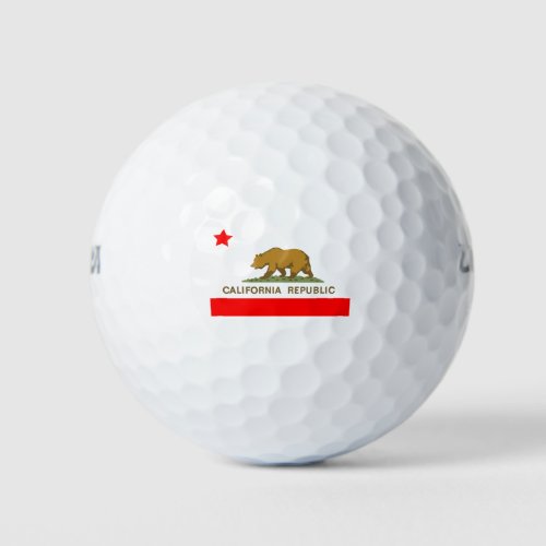 State of California Flag Golf Balls