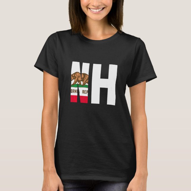 State of California Flag New Hampshire NH Cities a T-Shirt (Front)