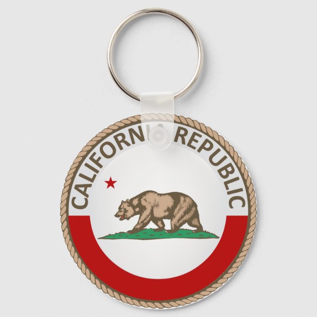 State of California Flag Seal Keychain (Front)