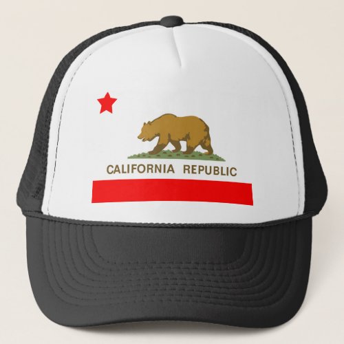 State of California Flag Trucker Hat
