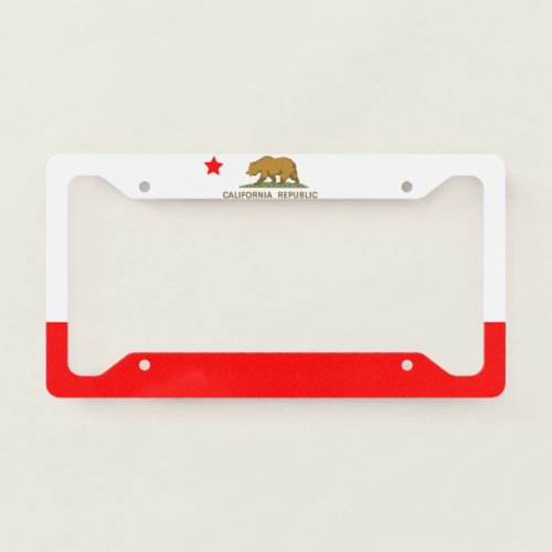 State of California  License Plate Frame