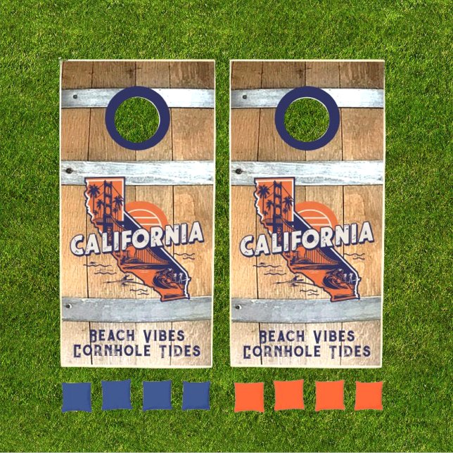 State of California Rustic Cornhole Set (Creator Uploaded)