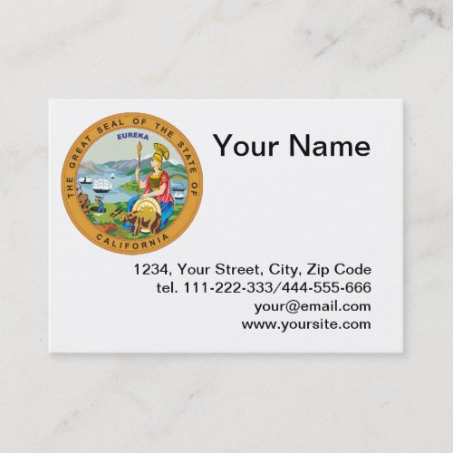 State of California seal Business Card Template