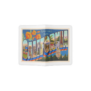 State of California Vintage Large Letter Postcard Passport Holder