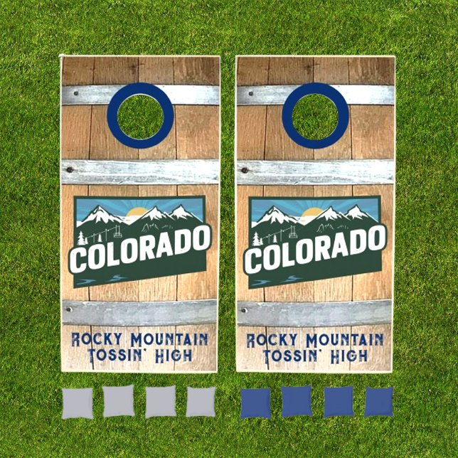 State of Colorado Rustic Cornhole Set (Creator Uploaded)