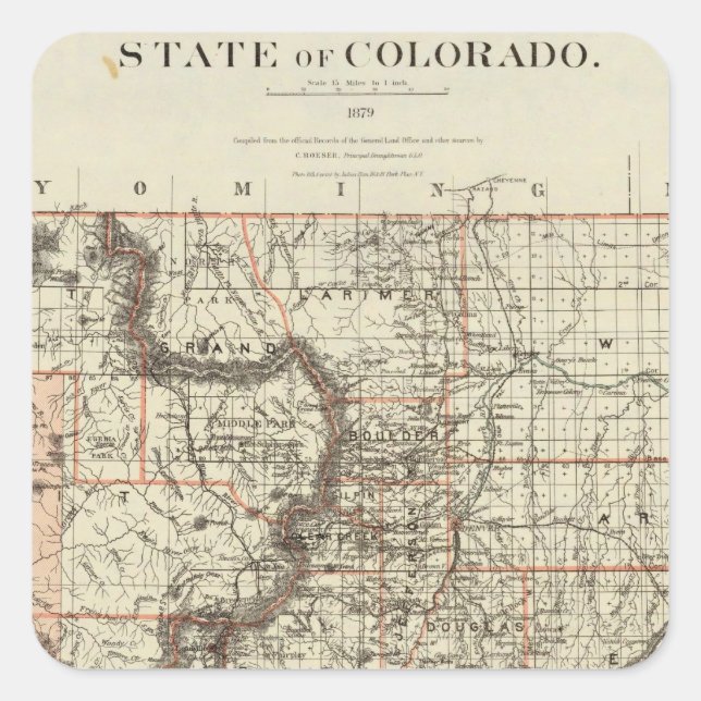 State of Colorado Square Sticker (Front)