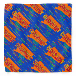 State of Connecticut Map, New Haven, Hartford Bandana
