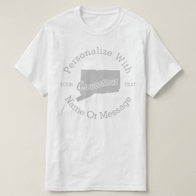 State Of Connecticut PERSONALIZED T-shirt (Design Front)
