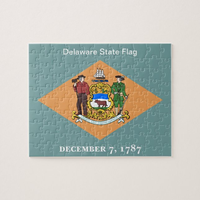 State of Delaware Flag 8x10 Jigsaw Puzzle (Horizontal)