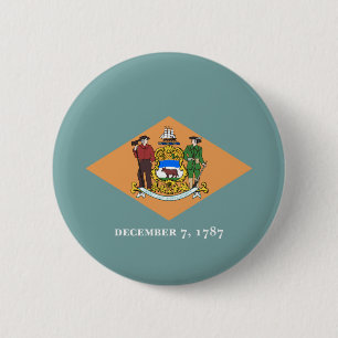 State of Delaware Flag Pinback Button