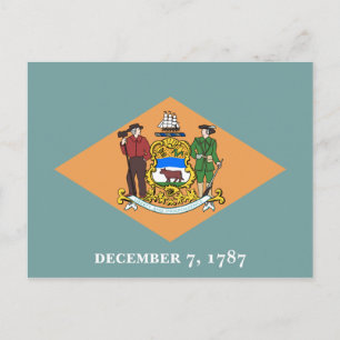 State of Delaware Flag Postcard