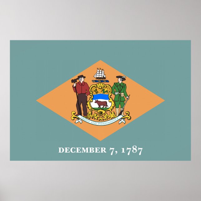 State of Delaware Flag Poster (Front)