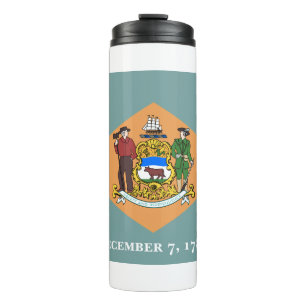 State of Delaware Flag Thermal Tumbler