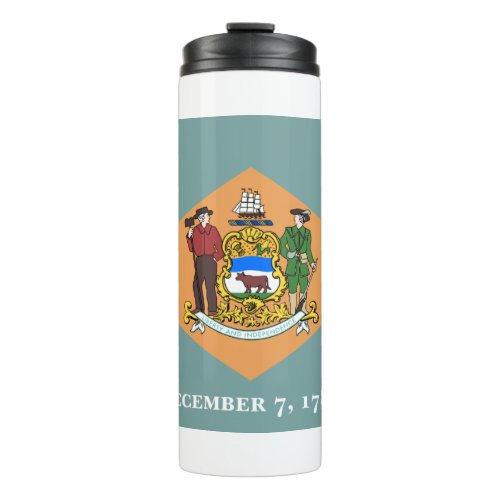 State of Delaware Flag Thermal Tumbler