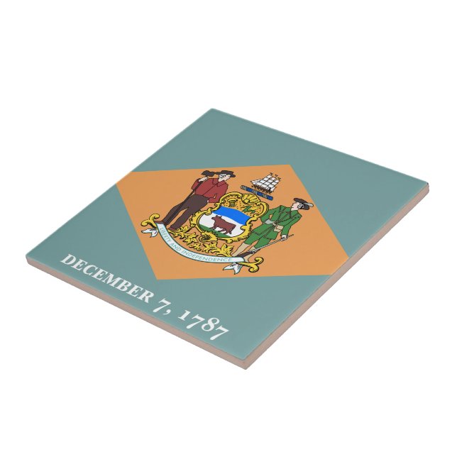 State of Delaware Flag Tile (Side)