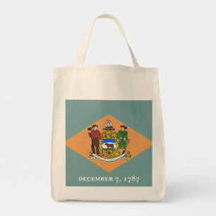 State of Delaware Flag Tote Bag