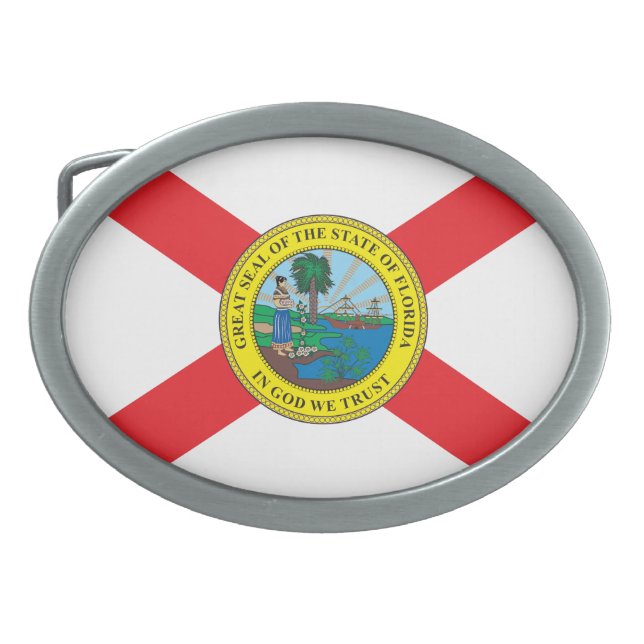 State of Florida flag Belt Buckle (Front)