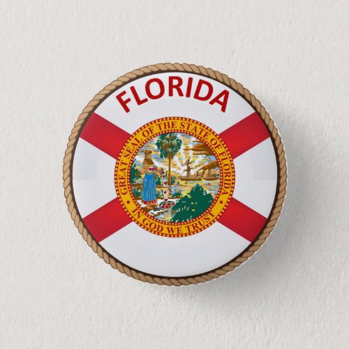 State of Florida Flag Seal Button