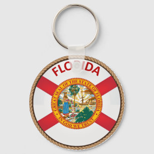 State of Florida Flag Seal Keychain