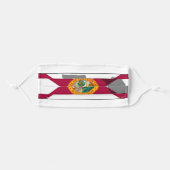 State of Florida Flag With State Shape Adult Cloth Face Mask (Front, Folded)