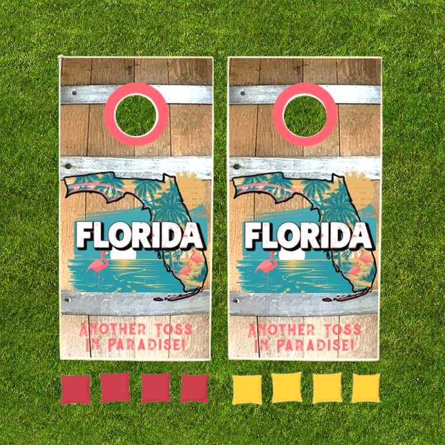 State of Florida Rustic Cornhole Set (Creator Uploaded)