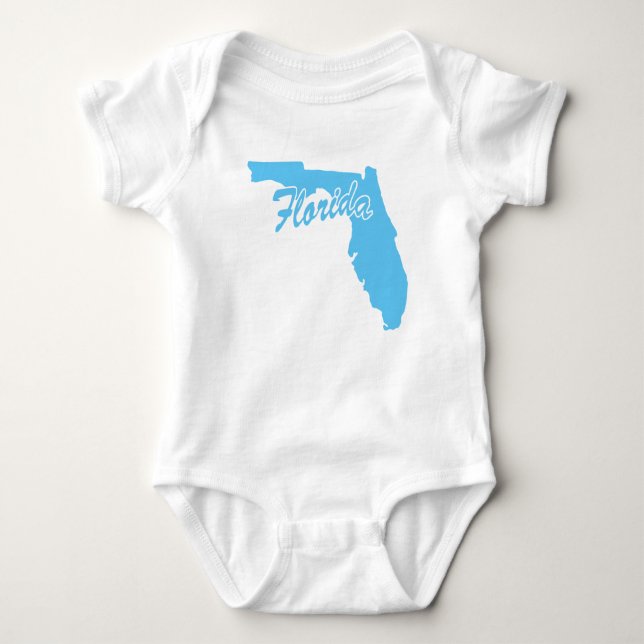 State Of Florida Shape Baby Bodysuit (Front)
