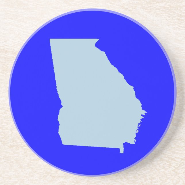 State of Georga Sandstone Coaster (Front)