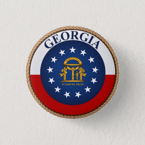 State of Georgia Flag Seal Button