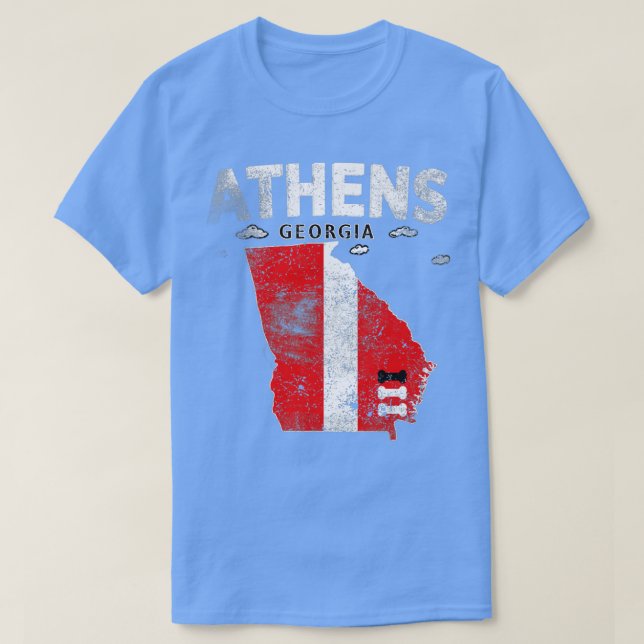 State Of Georgia The Bulldog State Athens Georgia  T-Shirt (Design Front)