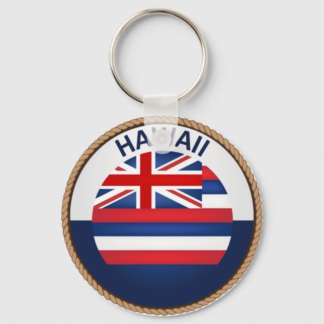 State of Hawaii Flag Seal Keychain (Front)