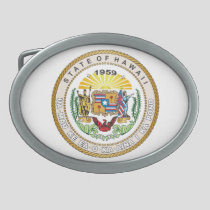 State of Hawaii Great seal Belt Buckle