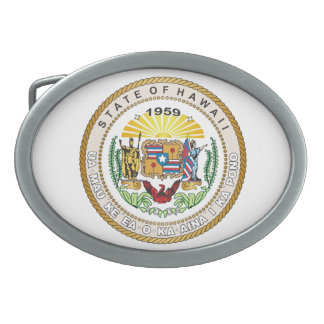 State of Hawaii Great seal Belt Buckle