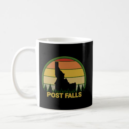 State Of Idaho Map Sun Post Falls Idaho Coffee Mug