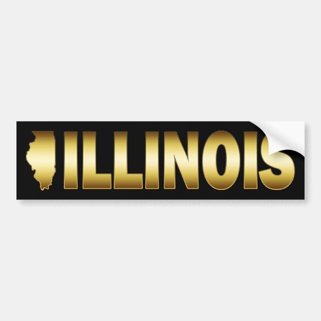 STATE OF ILLINOIS BUMPER STICKER (Front)