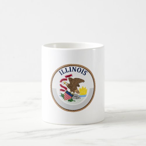 State of Illinois Flag Seal Coffee Mug