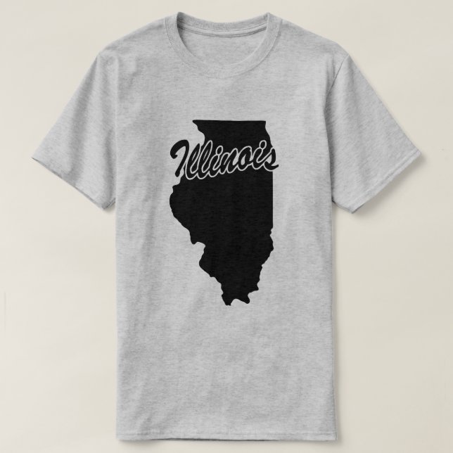 State Of Illinois Shape T-shirt (Design Front)