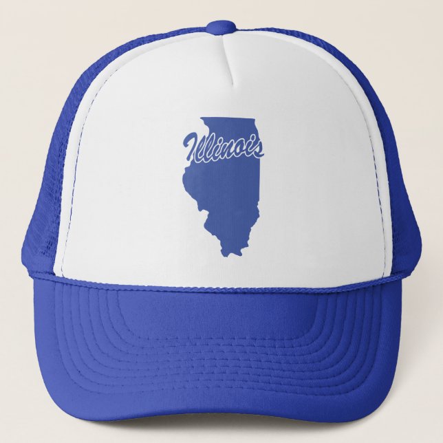 State Of Illinois Shape Trucker Hat (Front)