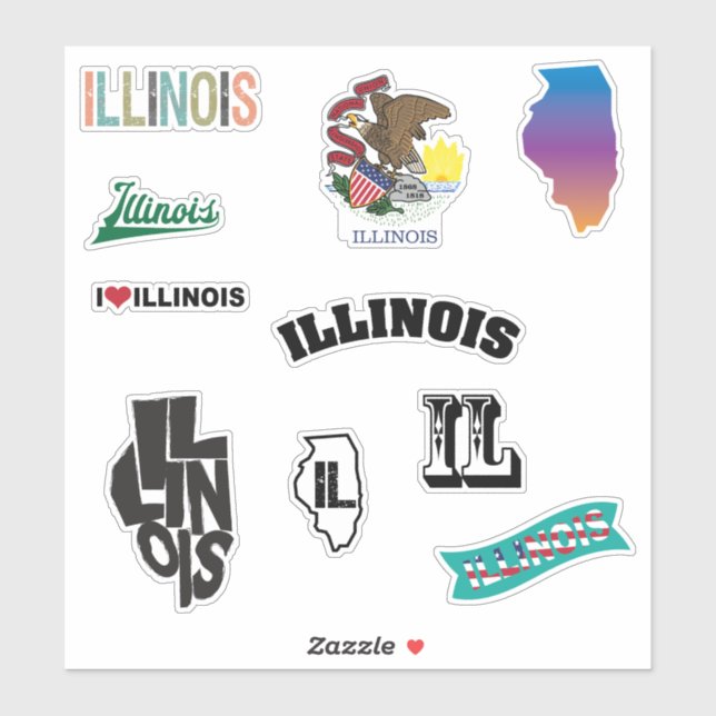State of Illinois Sticker (Sheet)