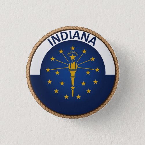 State of Indiana Flag Seal Button