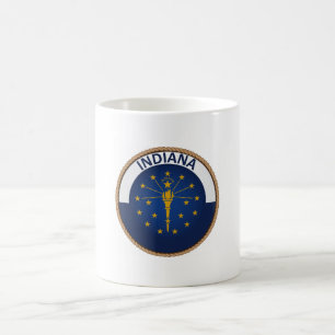 State of Indiana Flag Seal Coffee Mug